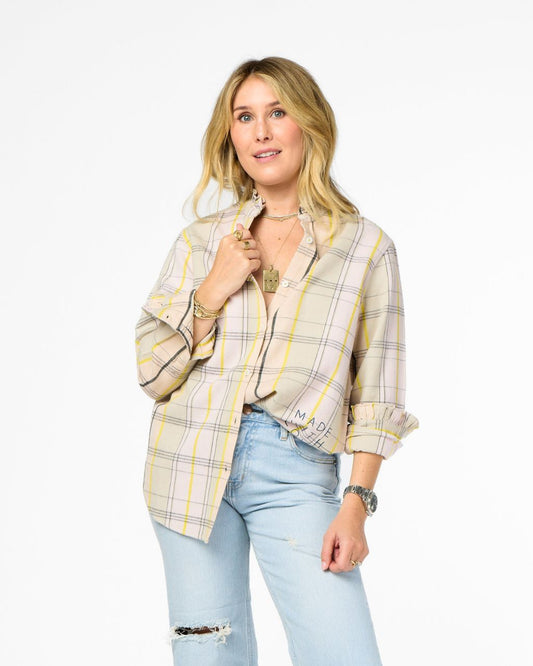 Mia Ruffle Shirt Cabin Plaid