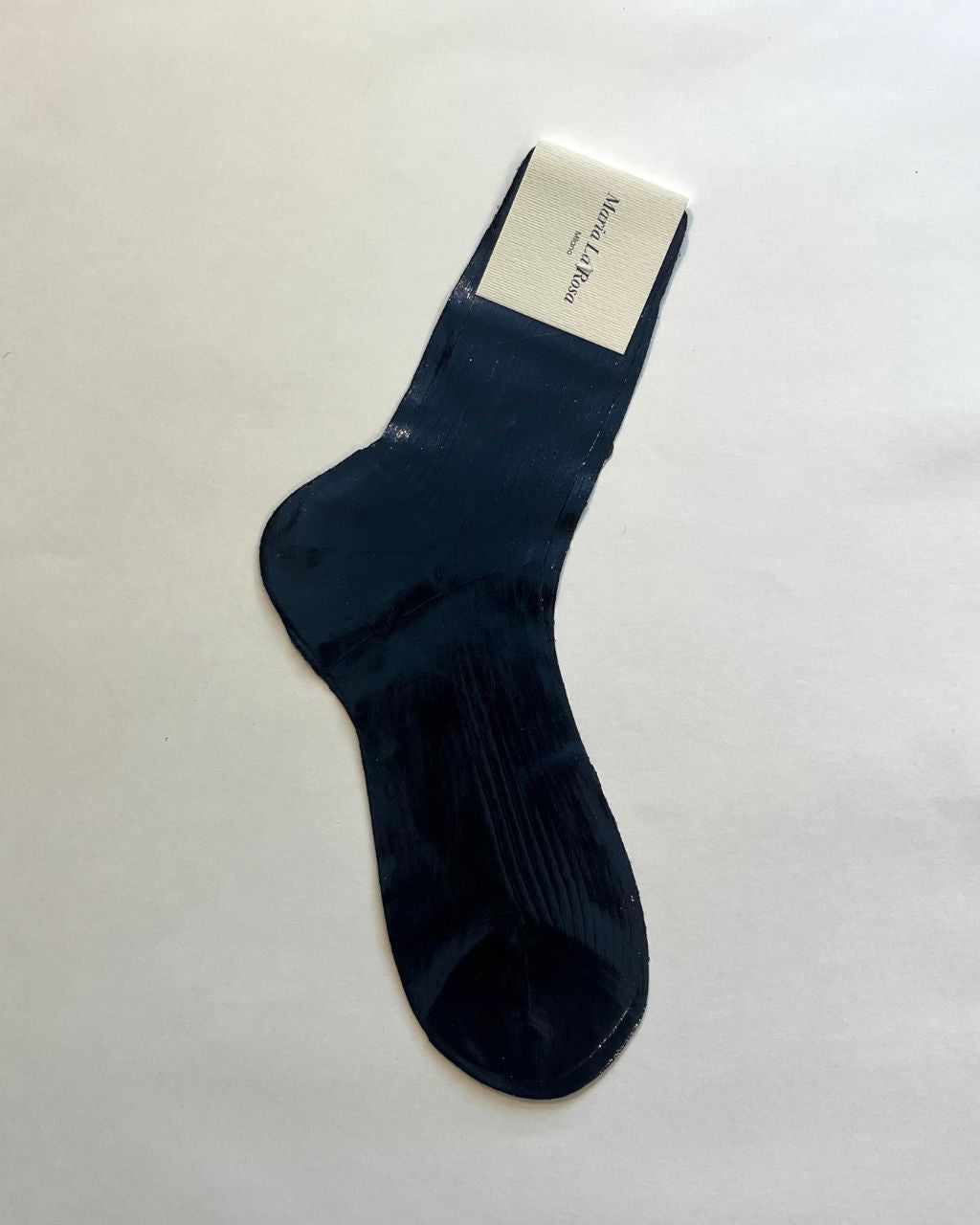 One Ribbed Laminated Socks