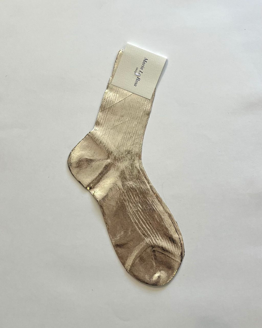 One Ribbed Laminated Socks