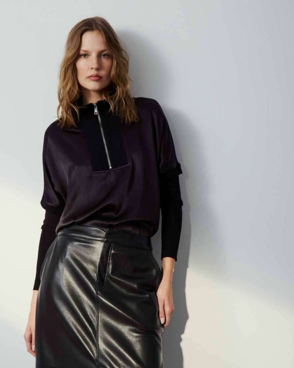 Marina Faux Leather Skirt