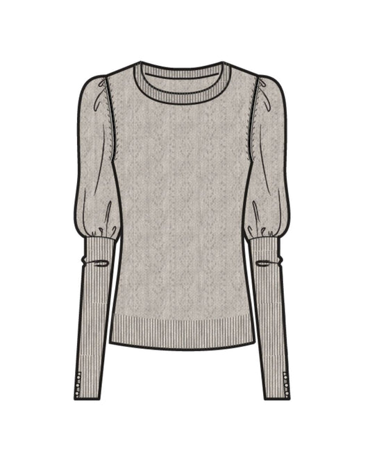 Cashmere Blousant Sleeve Sweater