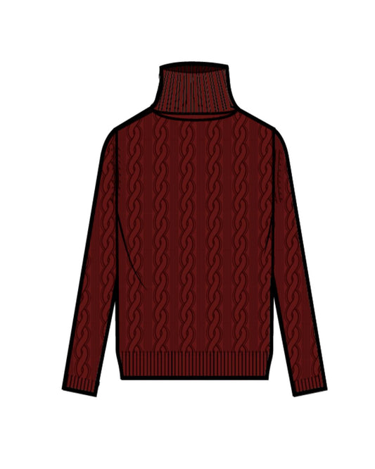 Cotton Cable Turtleneck