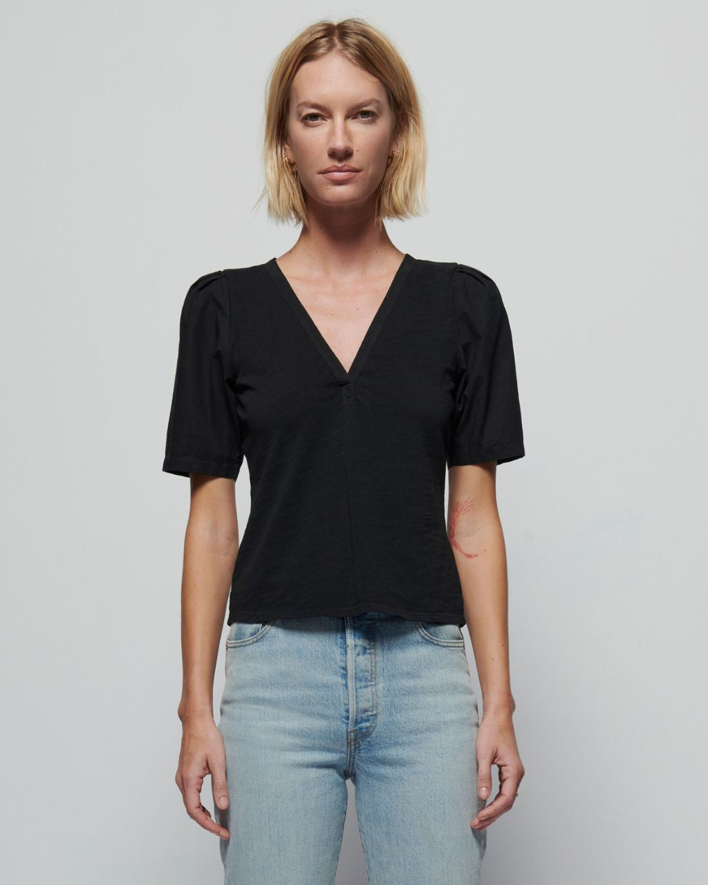 Joelene V-Neck Shortsleeve Top