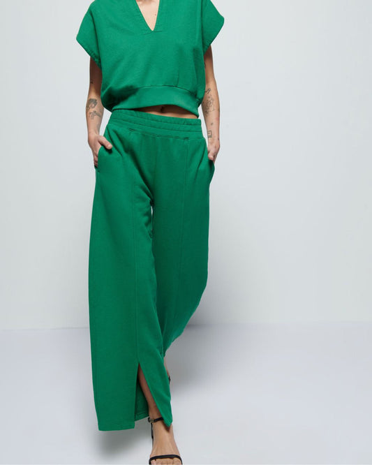 Lincoln Front Slit Knit Pant