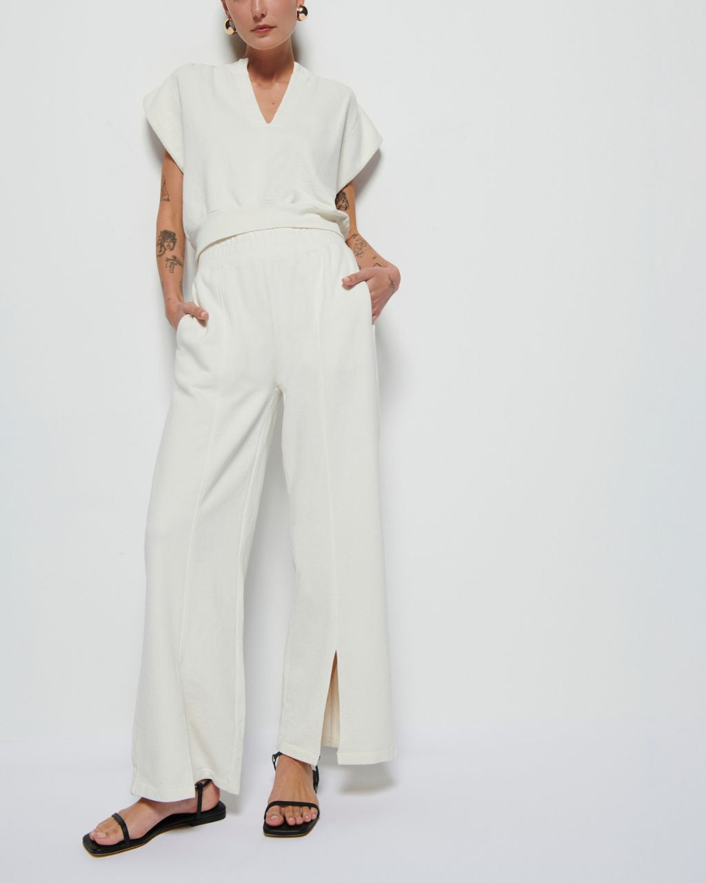 Lincoln Front Slit Knit Pant