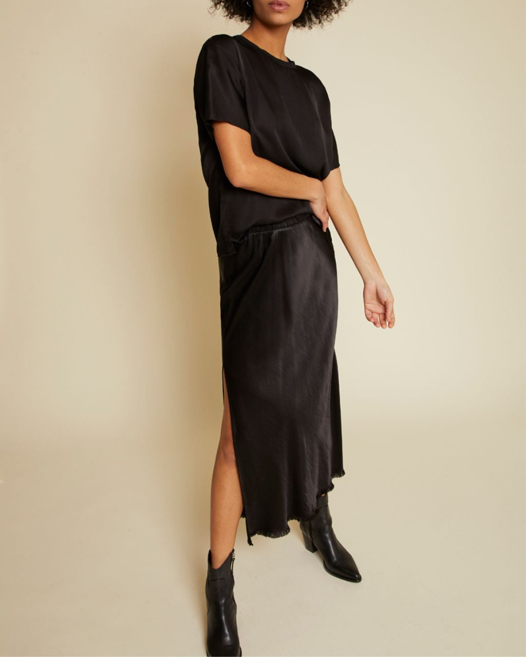 Maribel Bias Skirt W/ Slit