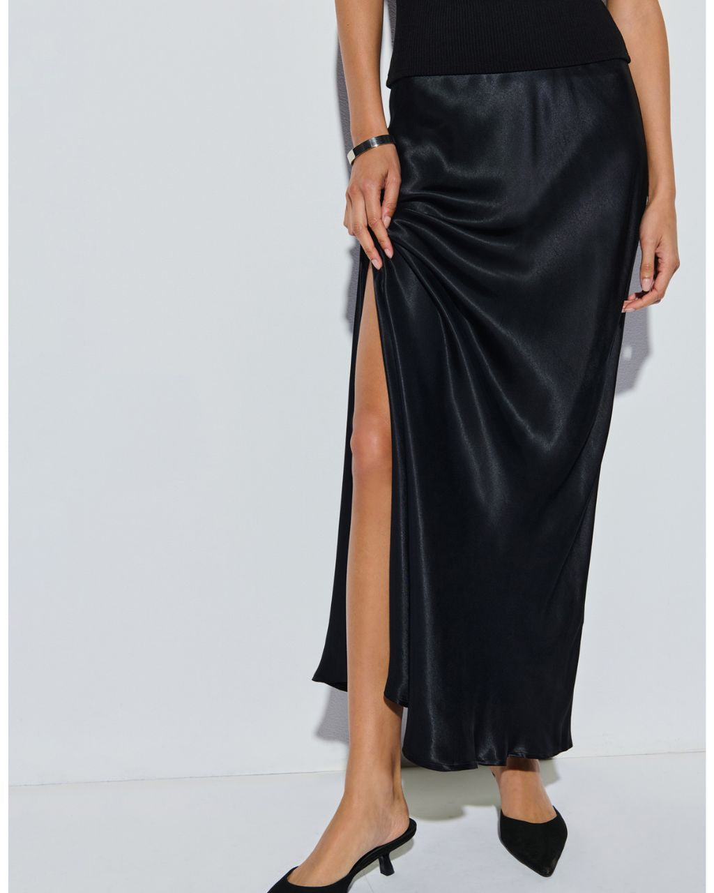 Maribel Bias Skirt W/ Slit