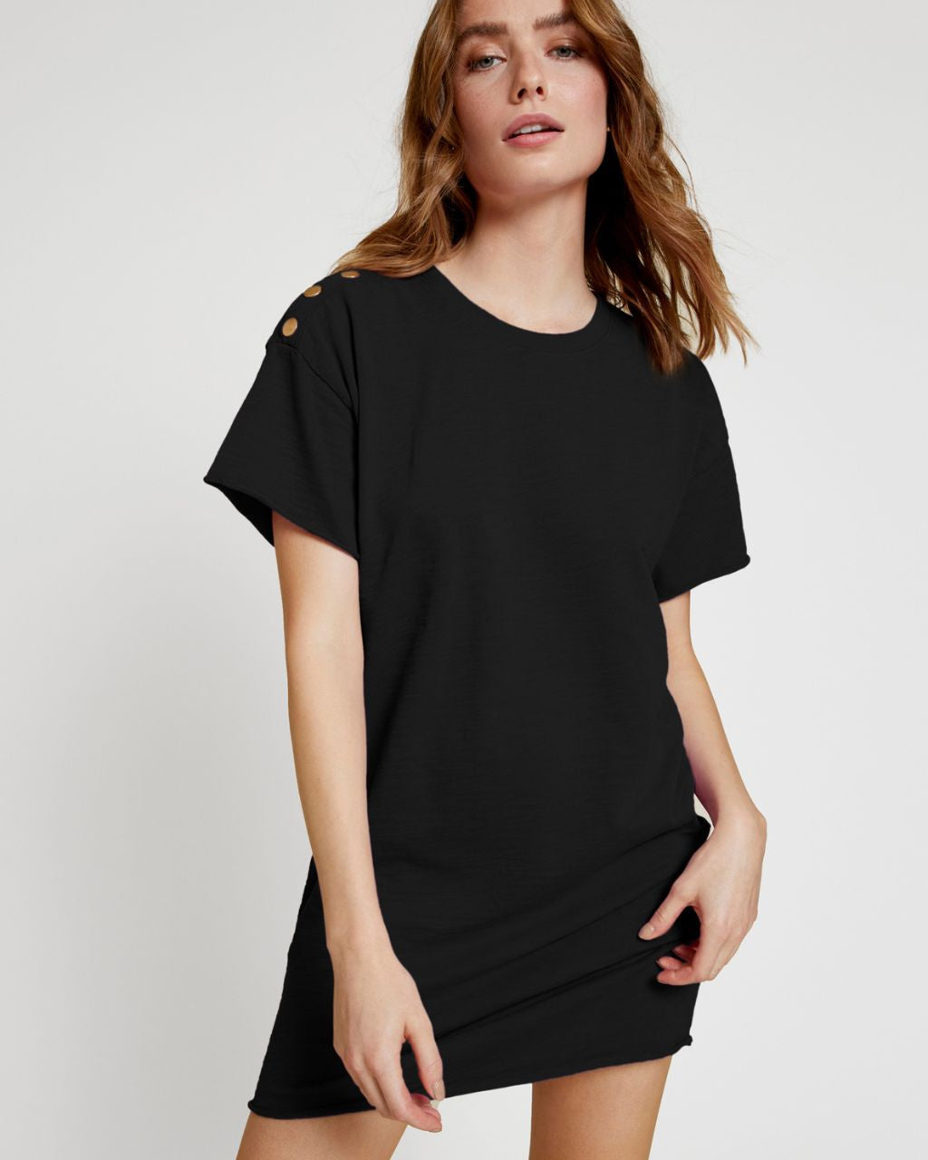 Rowan T-Shirt Dress with Snaps