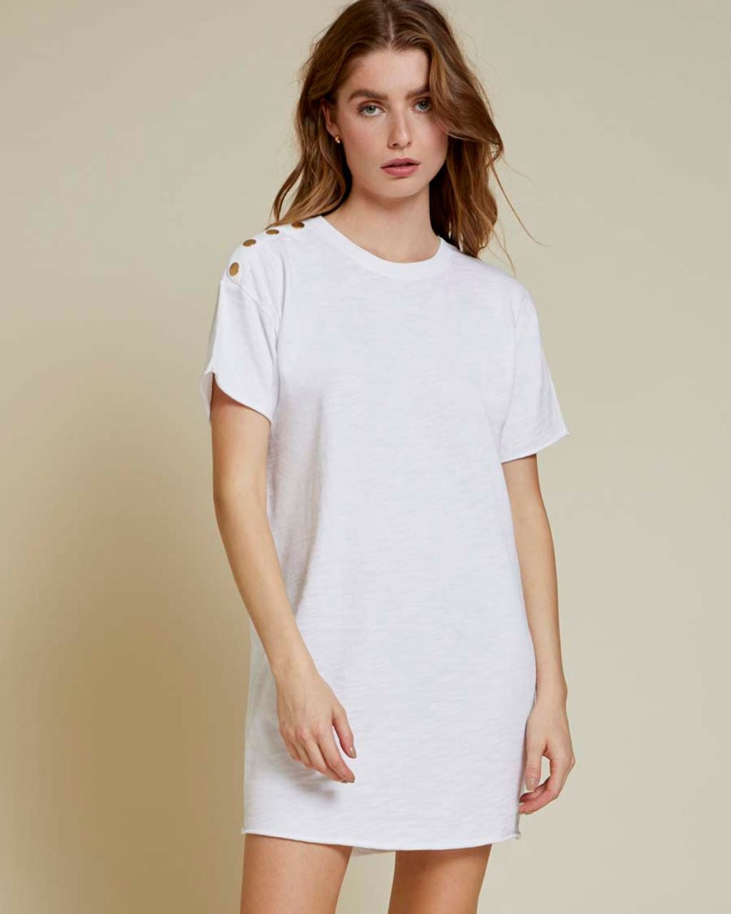 Rowan T-Shirt Dress with Snaps