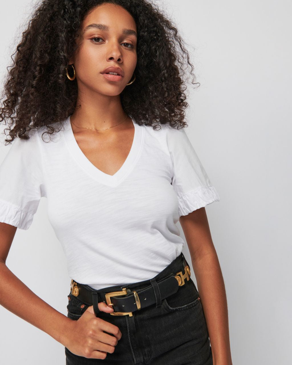 Sedona Tee with Poplin Elastic