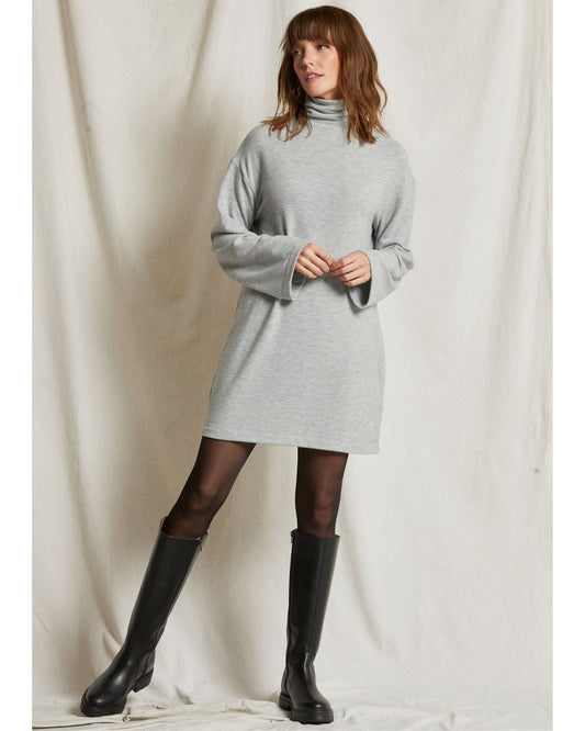 Annette brushed sweater jersey mock neck mini dress