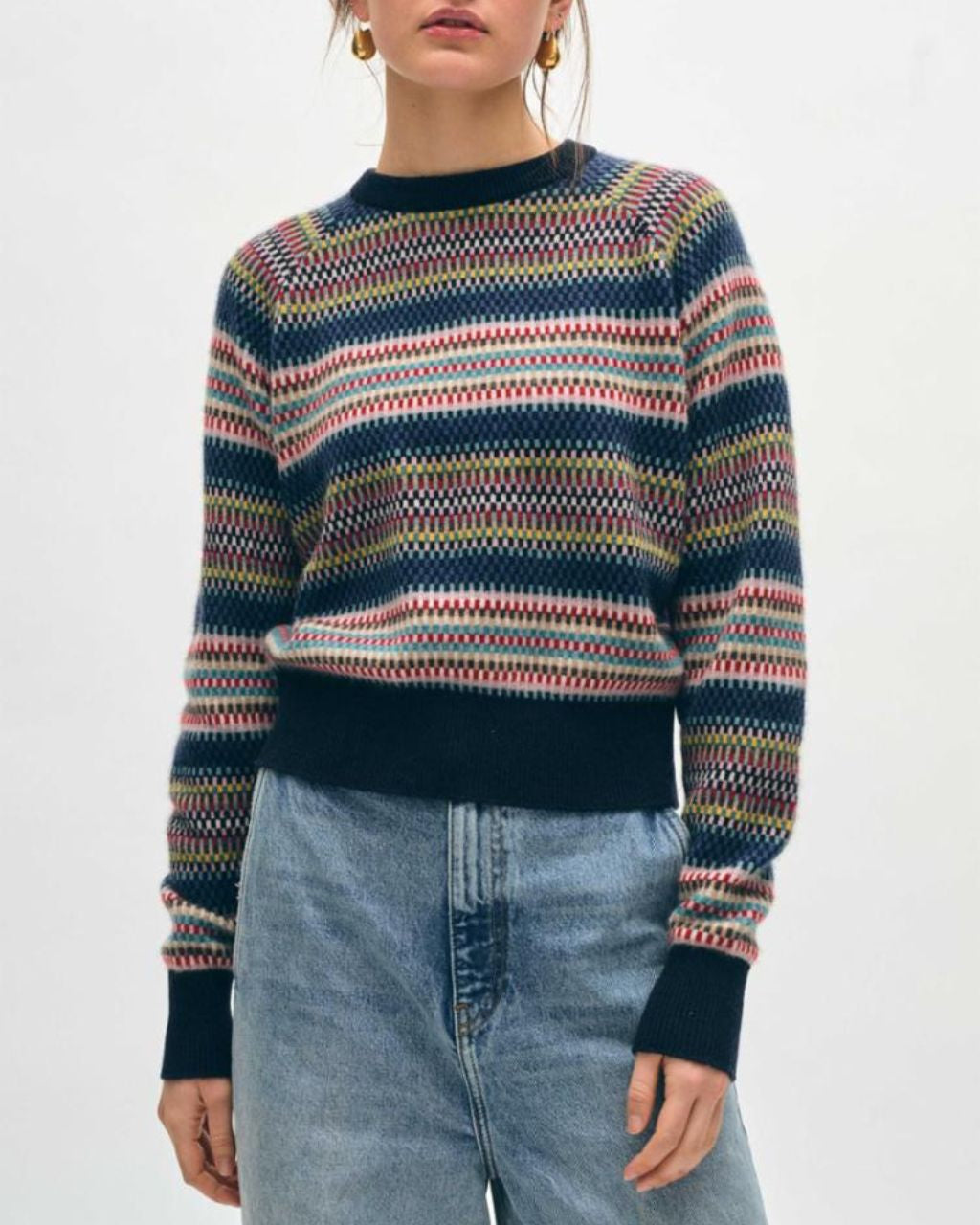 Multi Check Cashmere Sweater