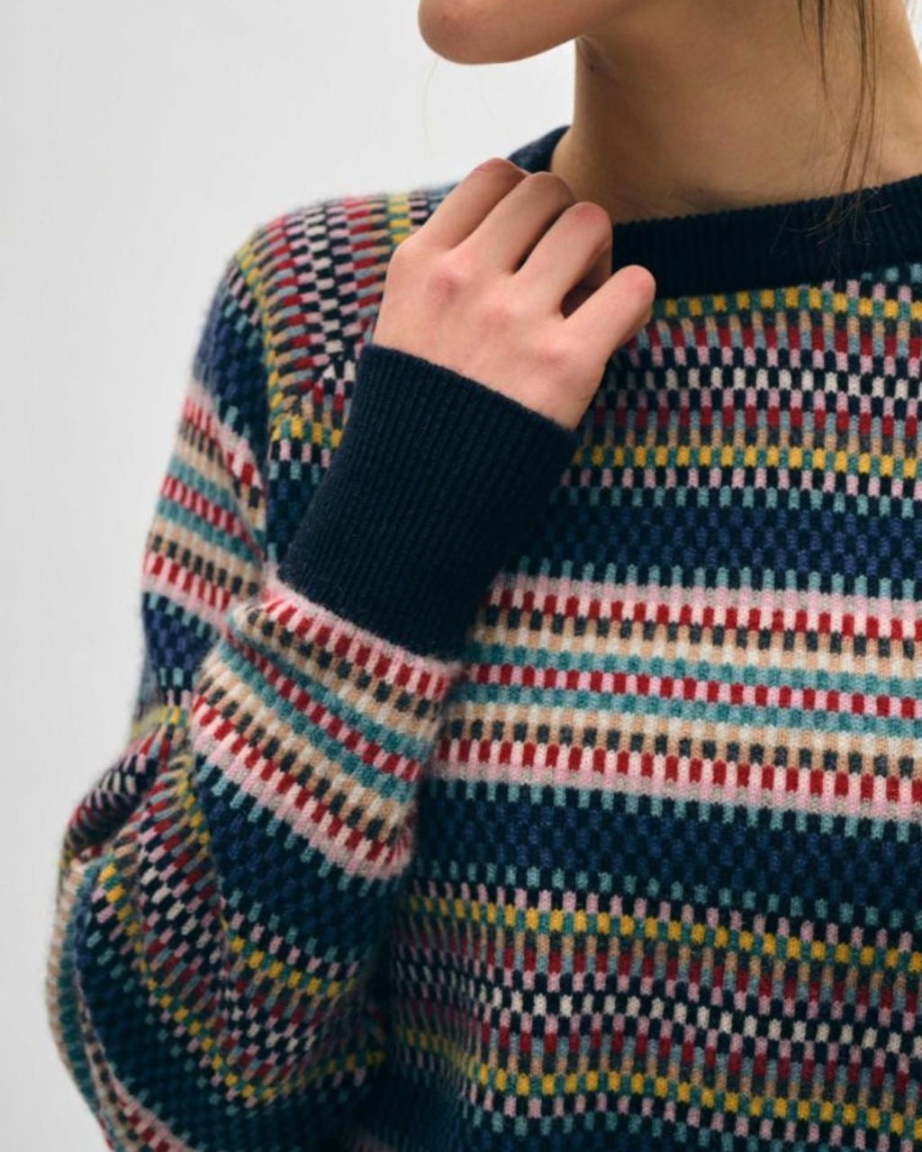 Multi Check Cashmere Sweater