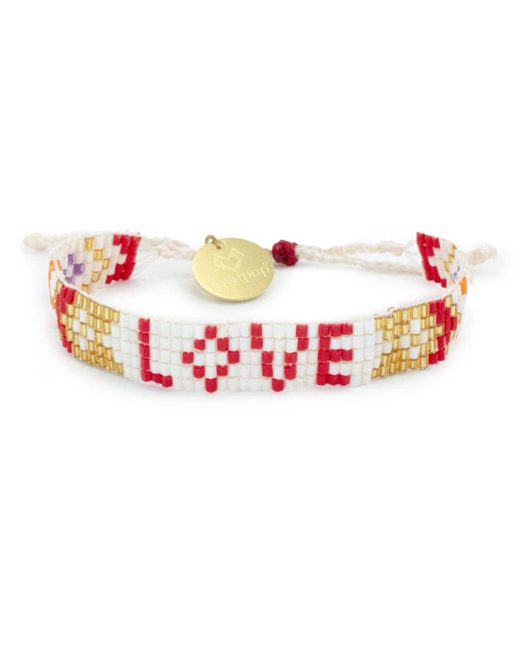 Seed Bead LOVE Bracelet - multiple colors