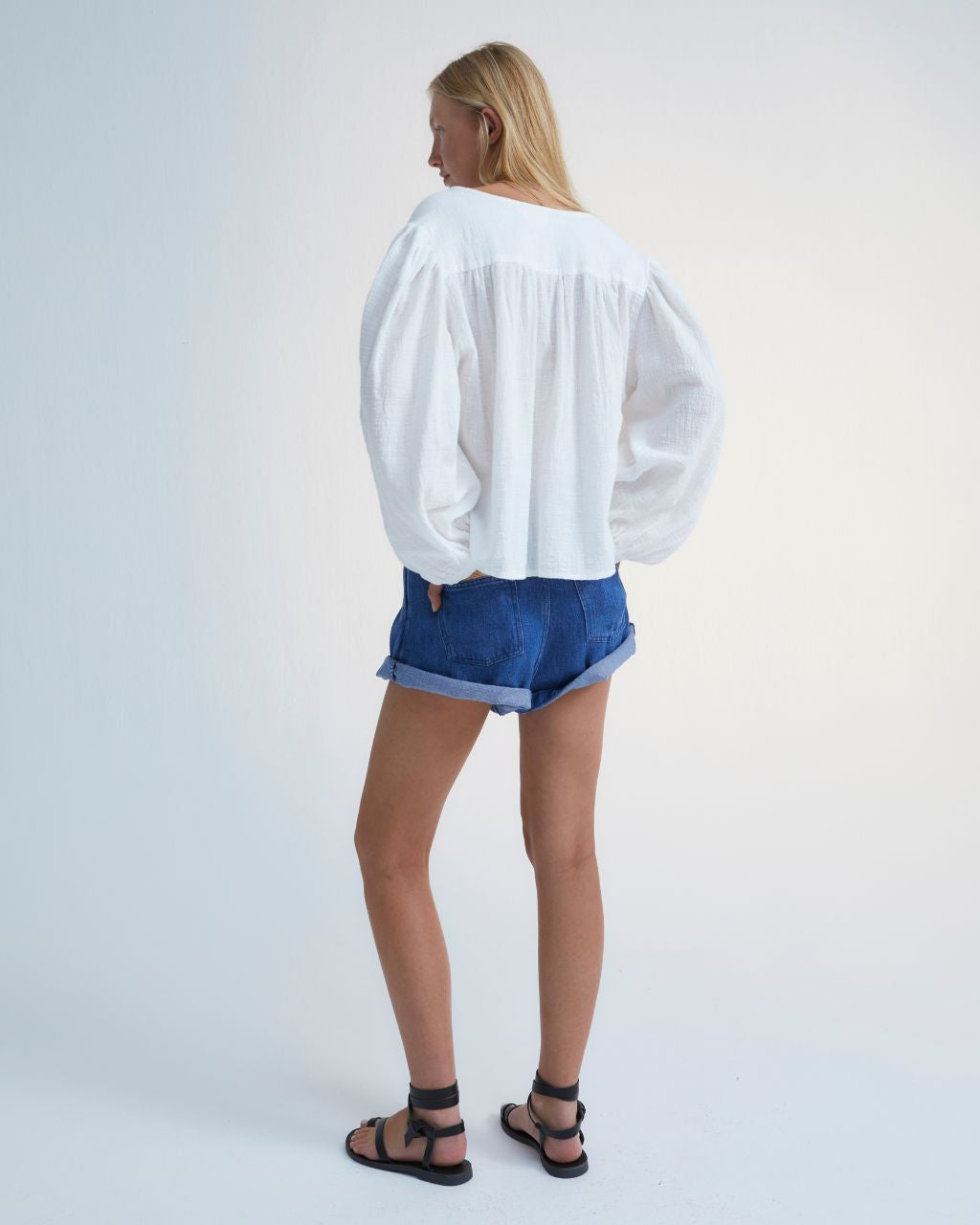 Woodland Denim Woman Short Blue